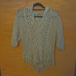 American RAG  Crochet fringe Sweater
